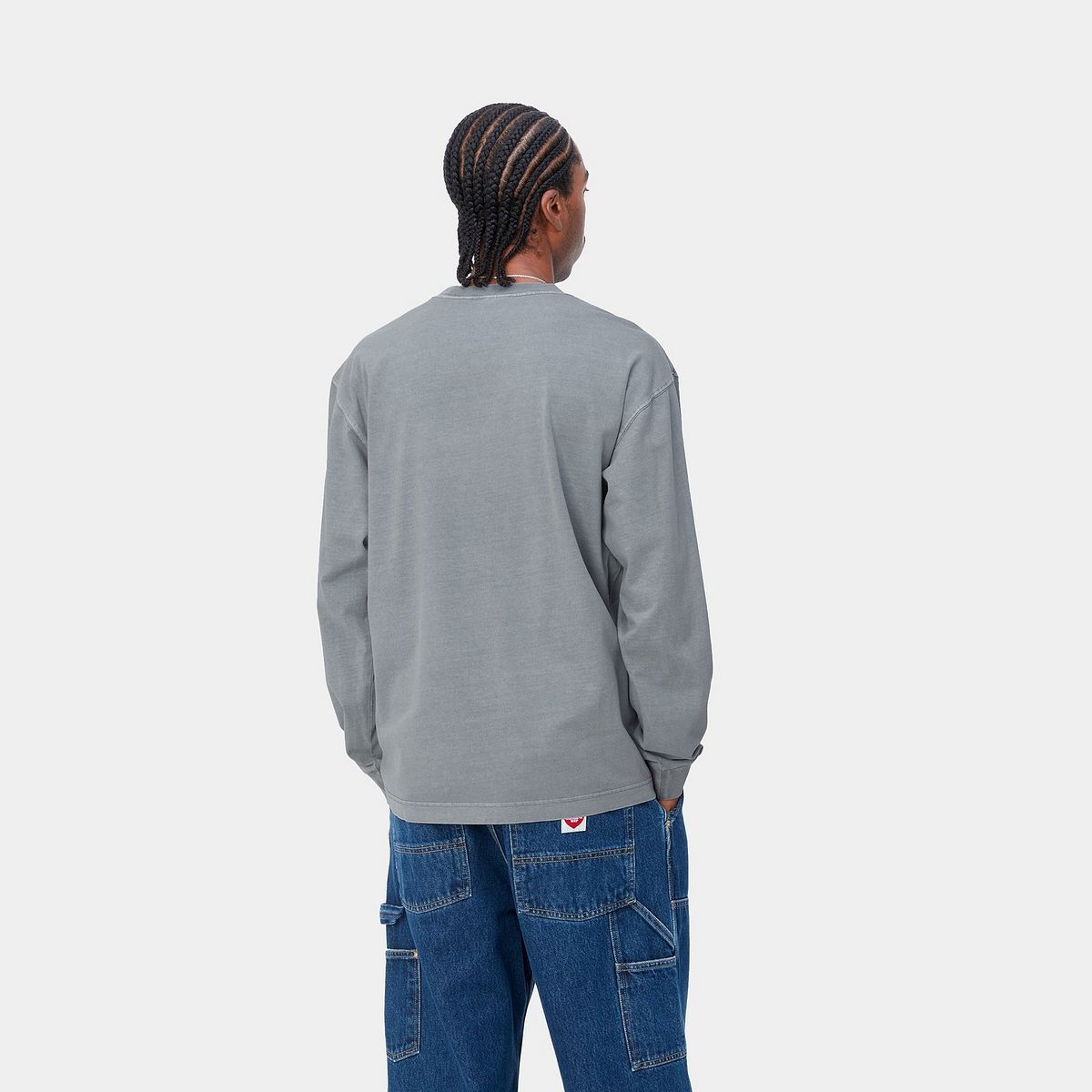 Tričko Carhartt WIP L/S Vista T-Shirt "Mirror garment dyed" Šedá | I030779_1NK_GD, 1