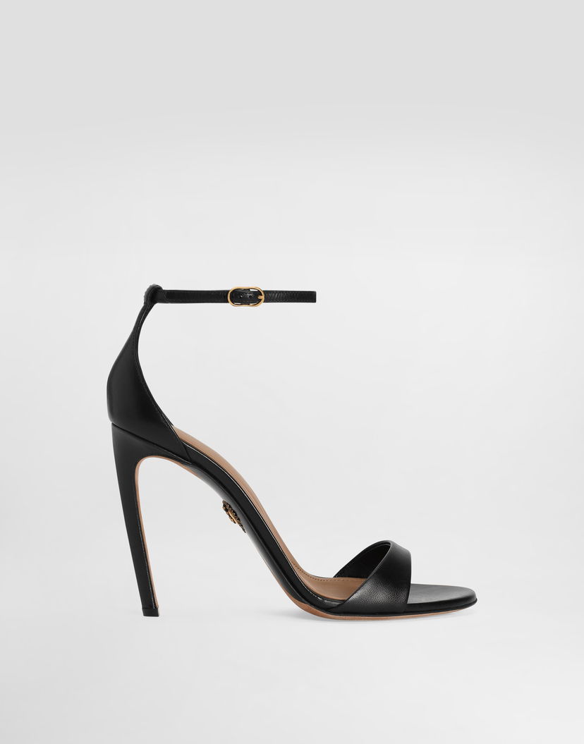 Tenisky a topánky Dolce & Gabbana Polished Goatskin Ankle-Strap Heeled Sandals Čierna | CR1775A573880999