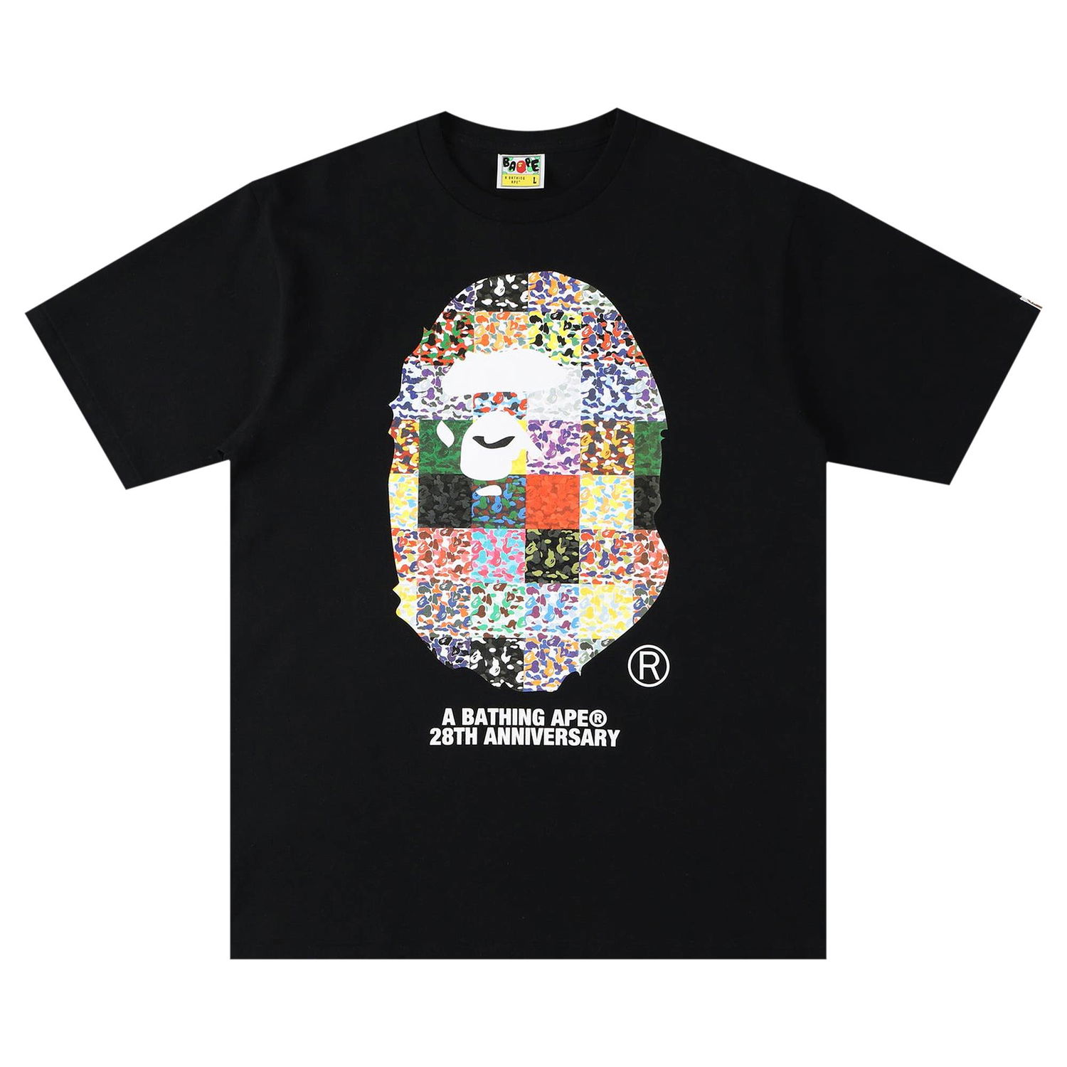Tričko BAPE 28th Anniversary Ape Head Tee Čierna | 1H20 110 026 BLACK, 1