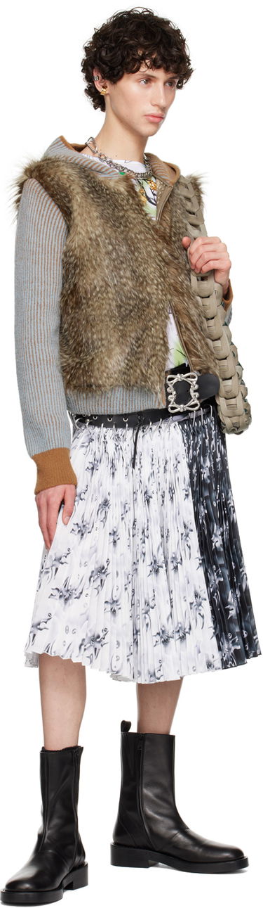 Mikina Chopova Lowena Knotter Faux-Fur Zip Hoodie Hnedá | 5192, 3