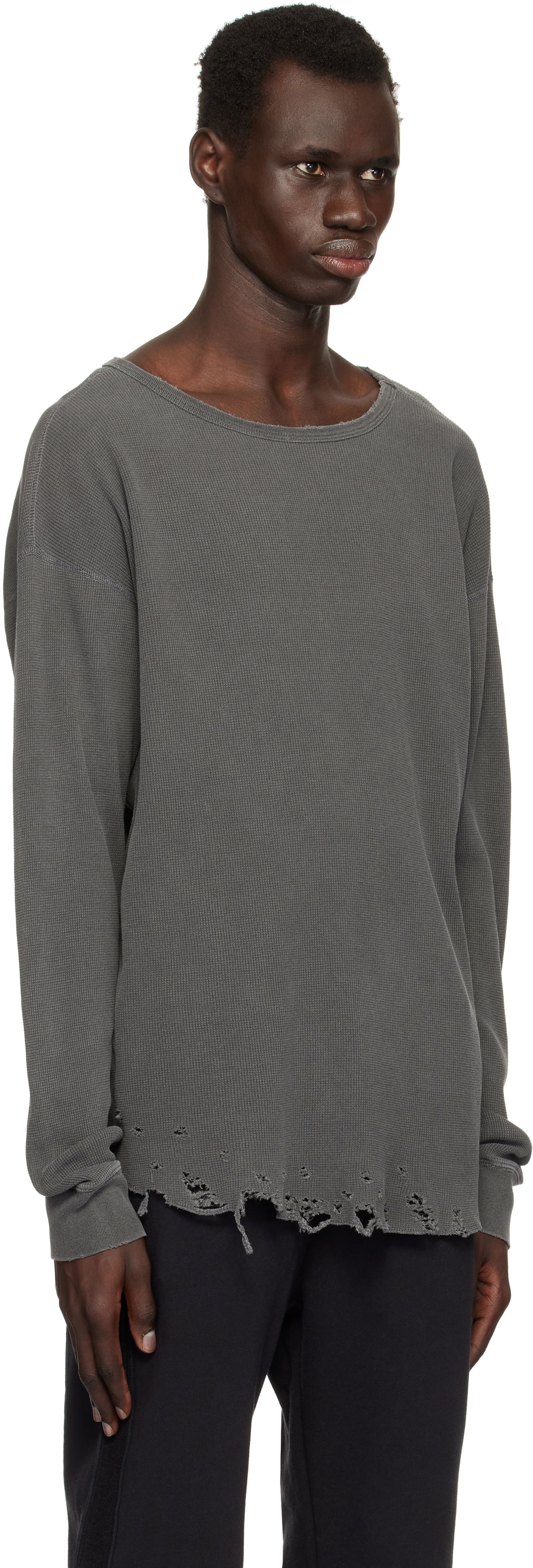 Sveter John Elliott John Elliott Folsom Thermal T-Shirt Šedá | B295M66279A, 1