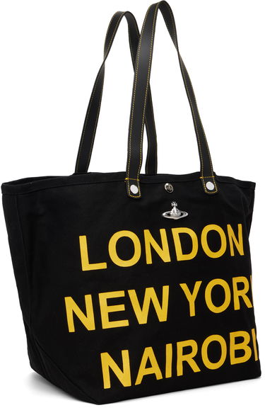 Tote bag Vivienne Westwood Vivienne Westwood Utility Shopper Tote London New York Nairobi Print Čierna | 4205007GU-W019L-, 1