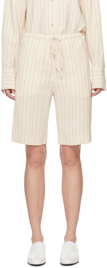 Šortky TOTEME TOTEME Relaxed Pinstripe Shorts Béžová | 242-WRB1674-FB0112, 0