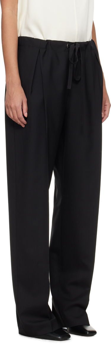 Nohavice Khaite Khaite Trenton Drawstring Pleated Trousers Čierna | 3160575, 1