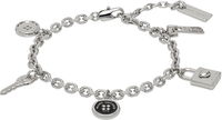 Marc Jacobs Charm Bracelet with Buttons, Lock, Key and Logo Tag