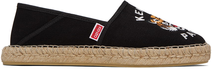 Paris Embroidered Espadrilles "Black"