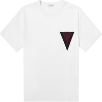Tričko Valentino Men's Large V Logo Tee White Biela | 4V3MG01F9Y2-0BO, 1