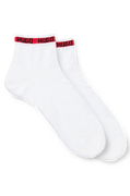 Two-pack short-length socks with logo tape