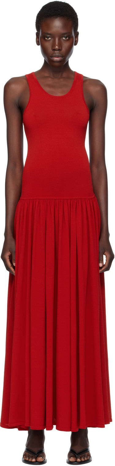 Šaty Loulou de Saison Loulou de Saison Jada Maxi Dress Červená | JADA, 0