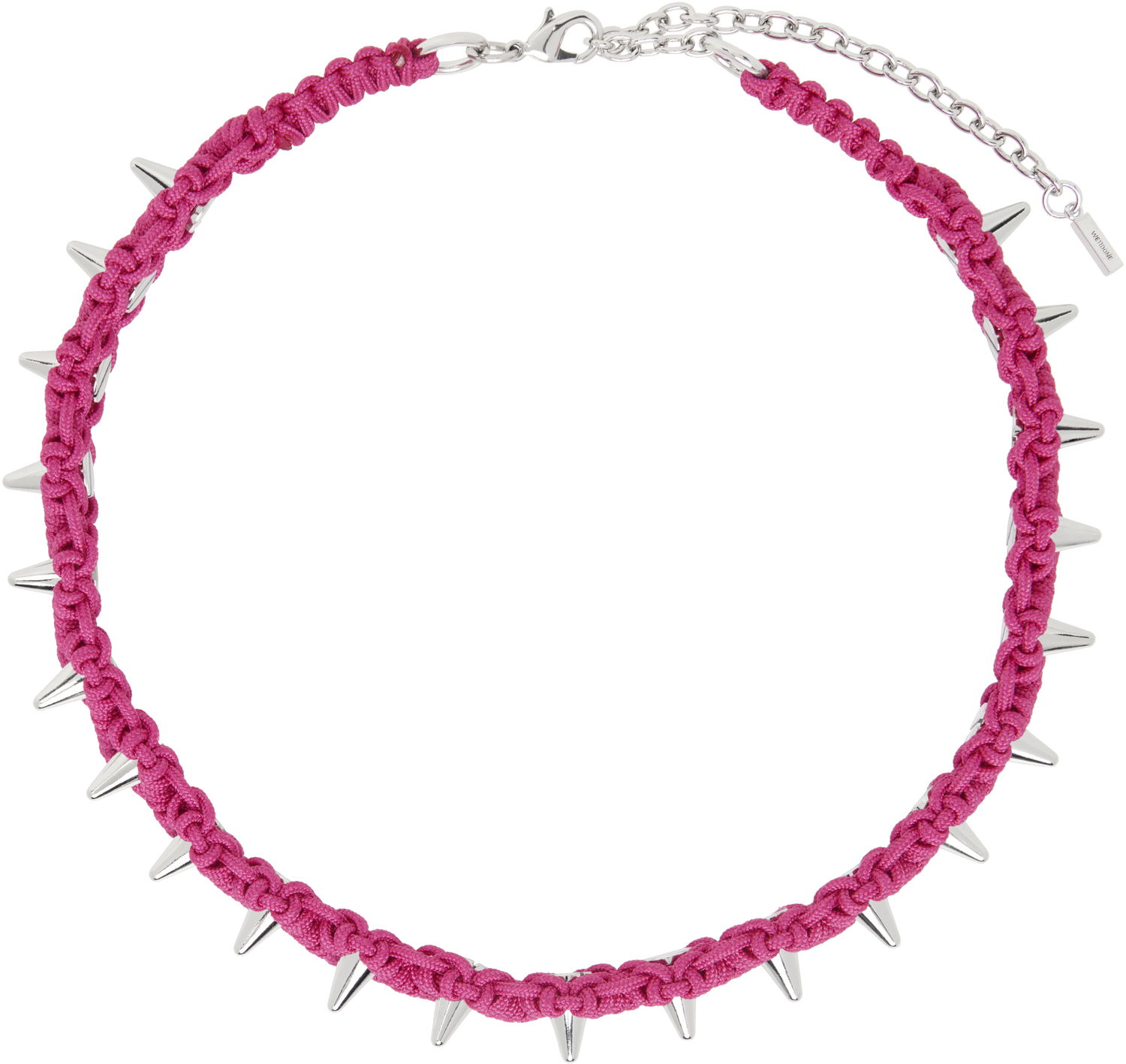 Náhrdelník We11done We11done Handmade Studded Noeud Choker Ružová | WD-AJ0-25-600-U-PK, 0