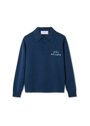 Sveter AXEL ARIGATO Frey Knitted Polo Sweater Navy | A3315002, 0