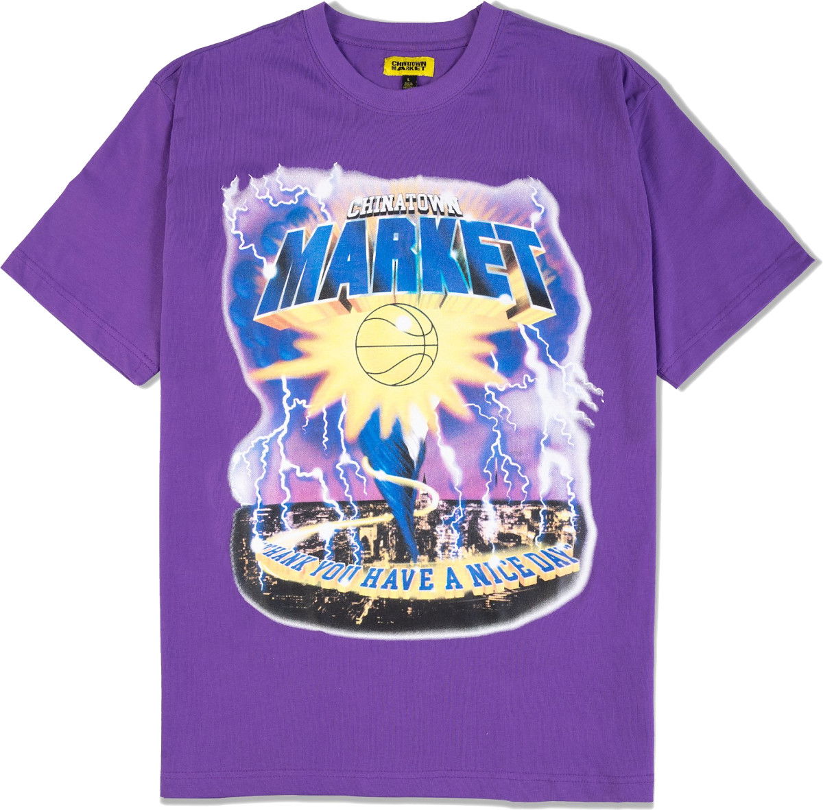 Tričko MARKET Chinatown Market Tornado Graphic T-Shirt Fialová | f20-1990032-0809, 0