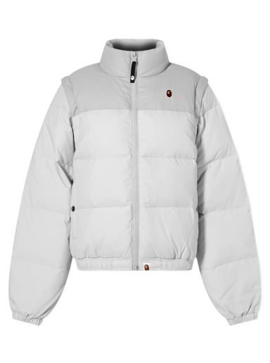 Prešívaná bunda BAPE Detachable Sleeve Puffer Jacket Šedá | 001DNI802001L-GRY