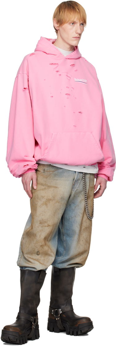 Mikina Balenciaga Balenciaga Political Campaign Destroyed Hoodie undefined | 818557TRVP9, 3