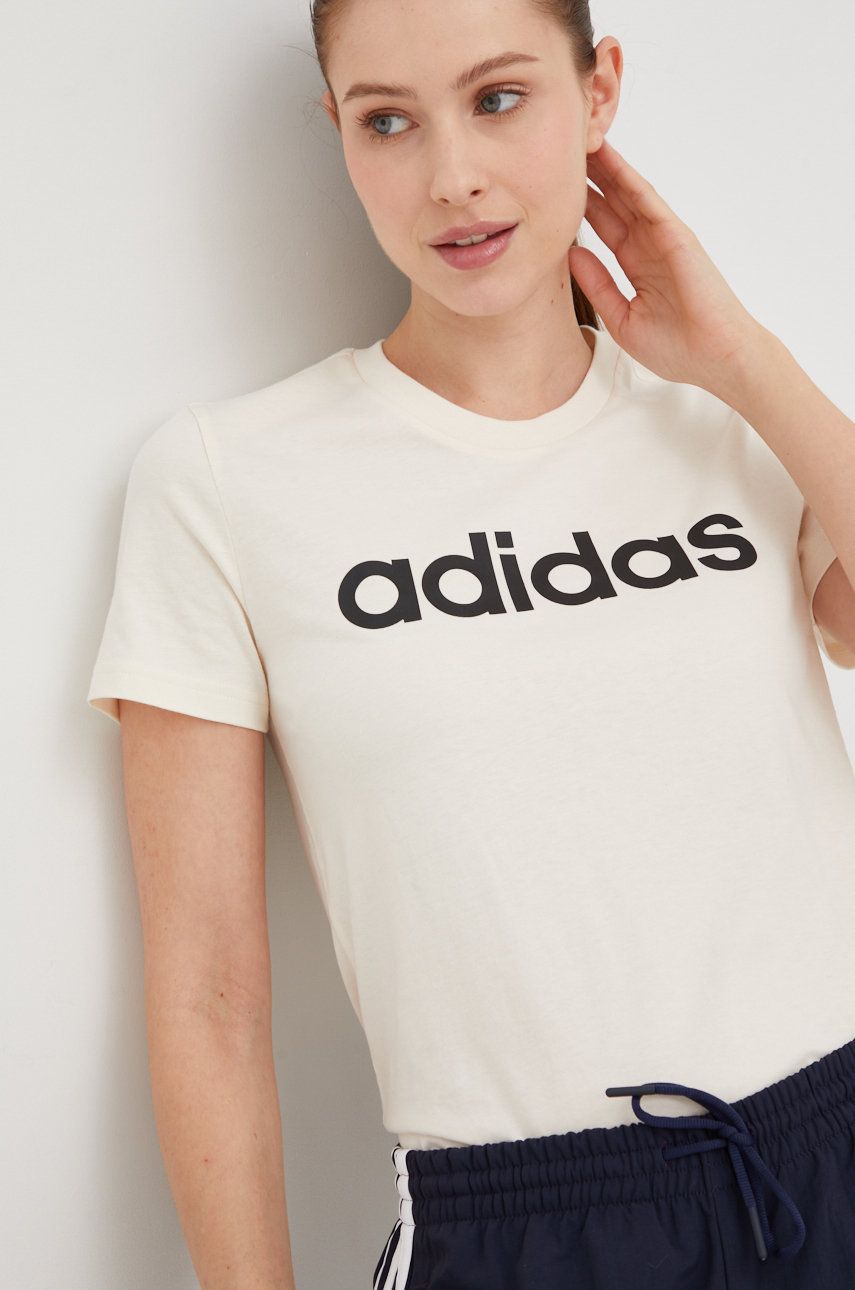 Tričko adidas Originals Essentials Slim Logo Tee Béžová | HL2052, 0