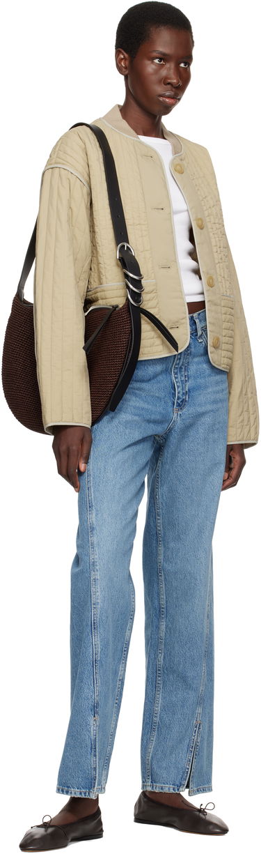 Taška cez rameno rag & bone Rag & Bone Mercer Medium Straw Bag Hnedá | ST100902, 3