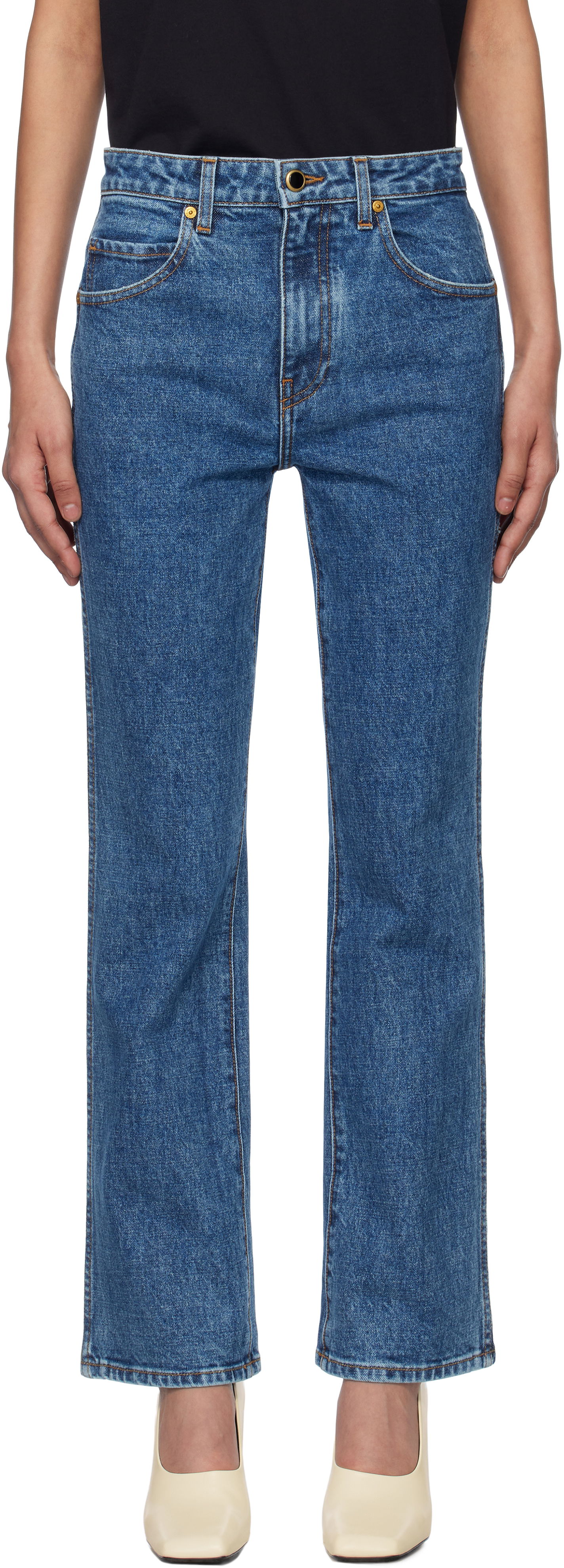 Džínsy Khaite Khaite Vivian Straight Leg Jeans Modrá | 1033916009, 0