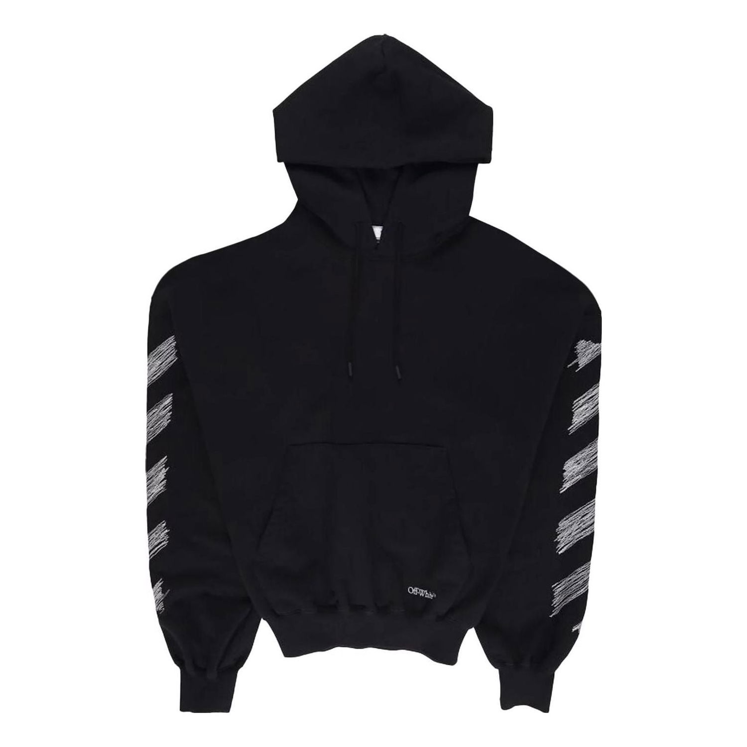 Mikina Off-White Scribble Print Cotton Hoodie Čierna | OMBB110S23FLE0051001, 0