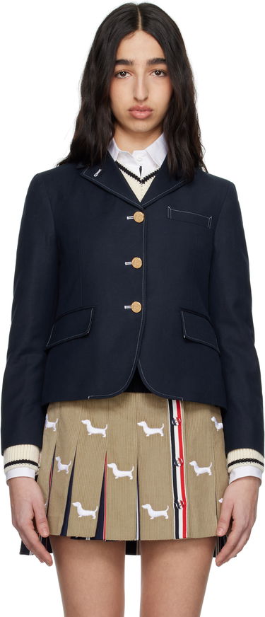 Bunda Thom Browne Thom Browne High Break Sportcoat Blazer Navy | FBC929H-F0829, 0