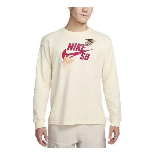 Tričko Nike SB Long Sleeve T-Shirt Béžová | FQ7682-113