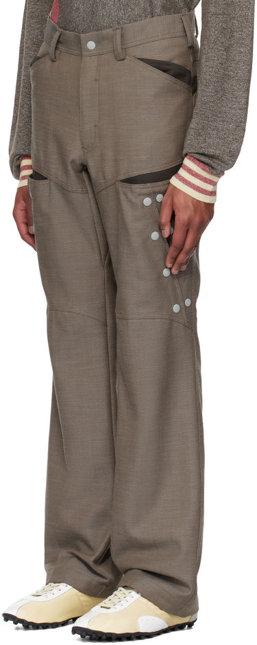 Nohavice KIKO KOSTADINOV Kiko Kostadinov Inex Snap Trousers Hnedá | KKSS25T09-34, 3