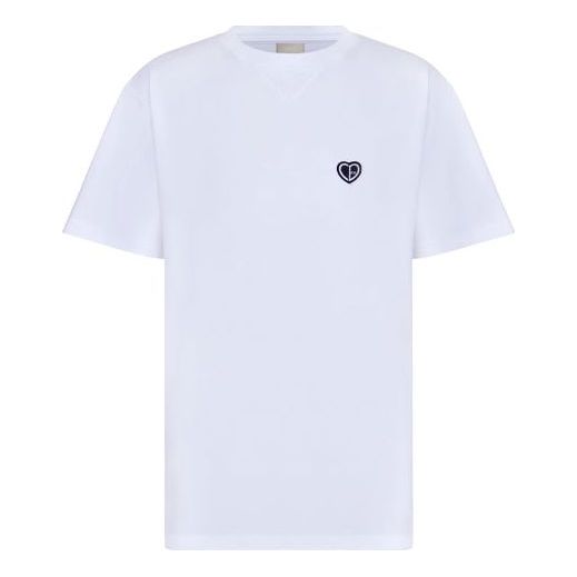 Tričko Dior SS22 CD Heart Short Sleeve T-Shirt Biela | 213J685A0677-C001, 0