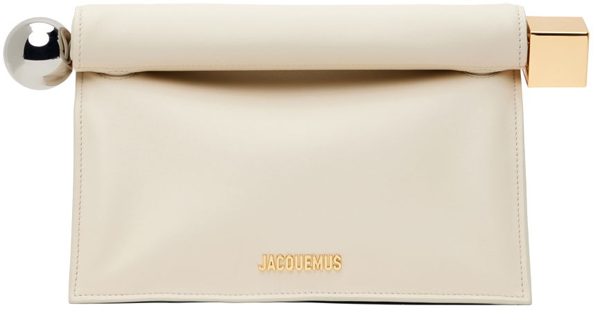 Kabelka Jacquemus Les Sculptures 'La pochette rond carré Pouch Biela | 24E233BA356-3171, 0