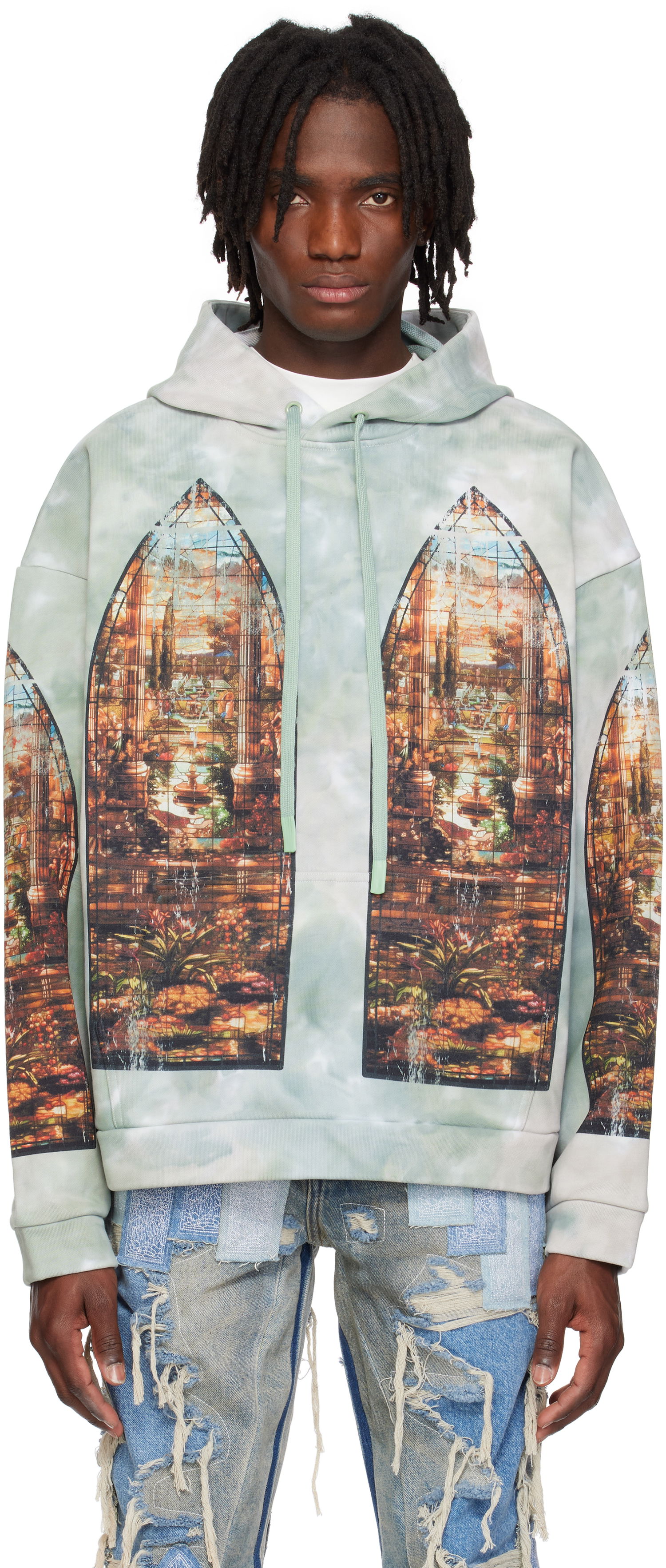 Mikina Who Decides War Who Decides War Eden Graphic Print Hoodie Zelené | 1110160008SS25, 0