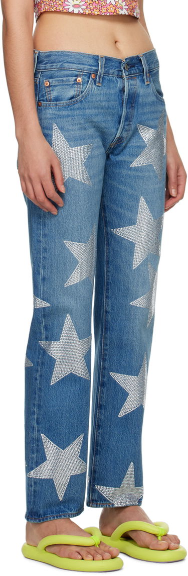 Džínsy Collina Strada Collina Strada Levi's Edition Rhinestone Star Jeans Modrá | XY6002 DEADSTOCK LEVI’S, 1