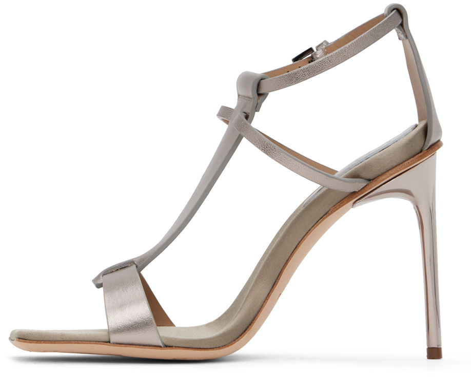 Max Mara Nappa Leather T-Strap Sandals