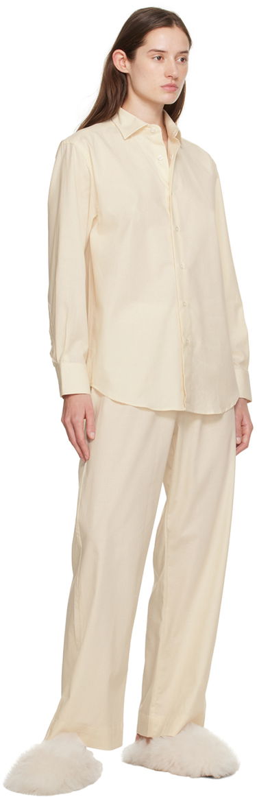 Košeľa Baserange Relaxed-Fit Long Sleeve Button-Up Shirt Béžová | SHOL-OC-000, 3