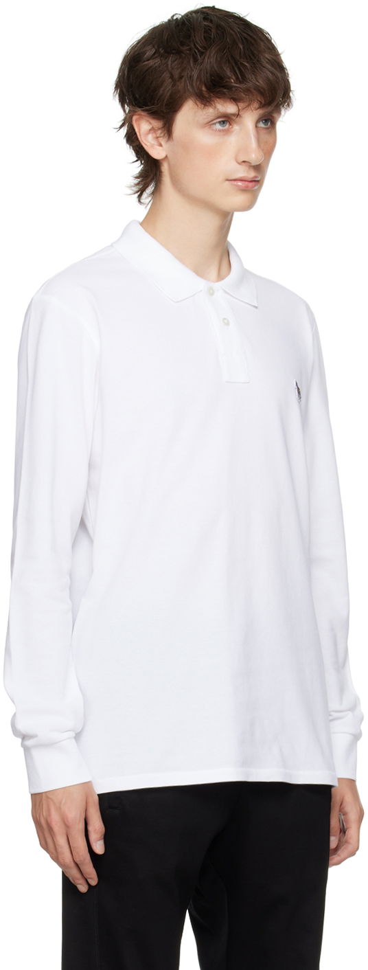 Polo tričko Paul Smith PS Paul Smith Zebra Long Sleeve Polo Biela | M2R-115L-KZEBRA-01, 1