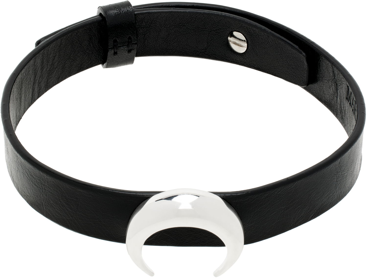 Náramok Marine Serre Marine Serre Tin Moon Leather Choker Čierna | UJW111A, 0