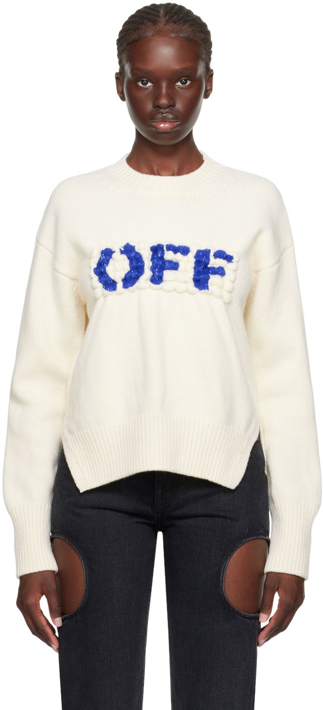 Sveter Off-White Boiled Sweater Béžová | OWHE102F23KNI0010445, 0