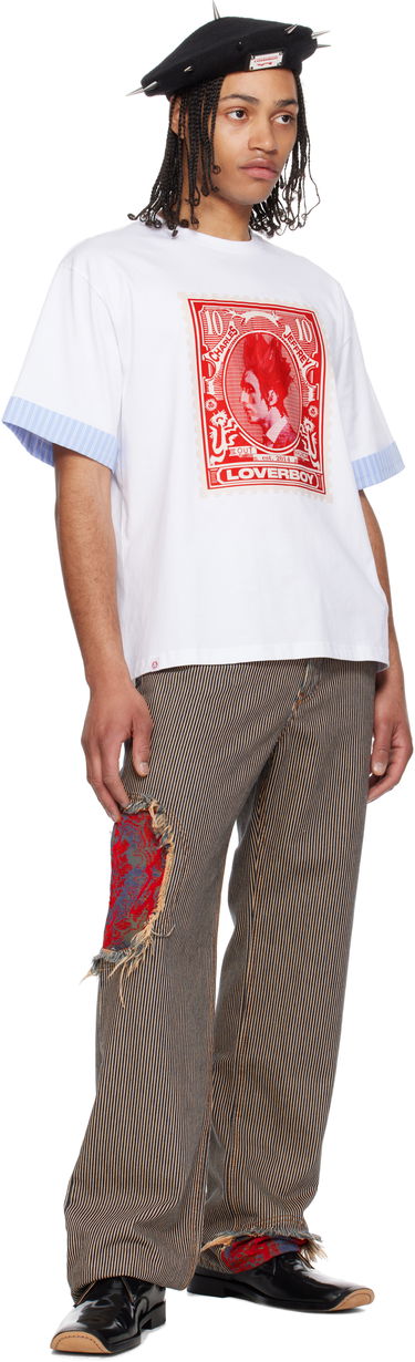 Tričko Charles Jeffrey Loverboy Charles Jeffrey LOVERBOY Turn Up T-Shirt Biela | 54101402, 3