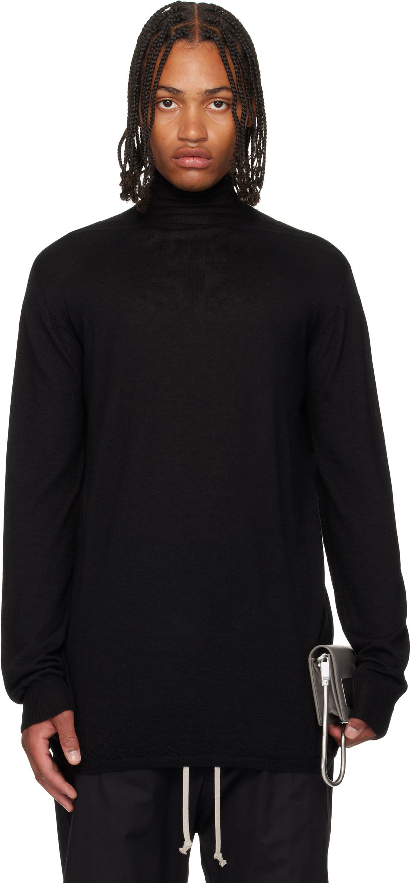 Sveter Rick Owens Rick Owens Concordians Oversized Turtleneck Sweater Čierna | RU02E1626 WS