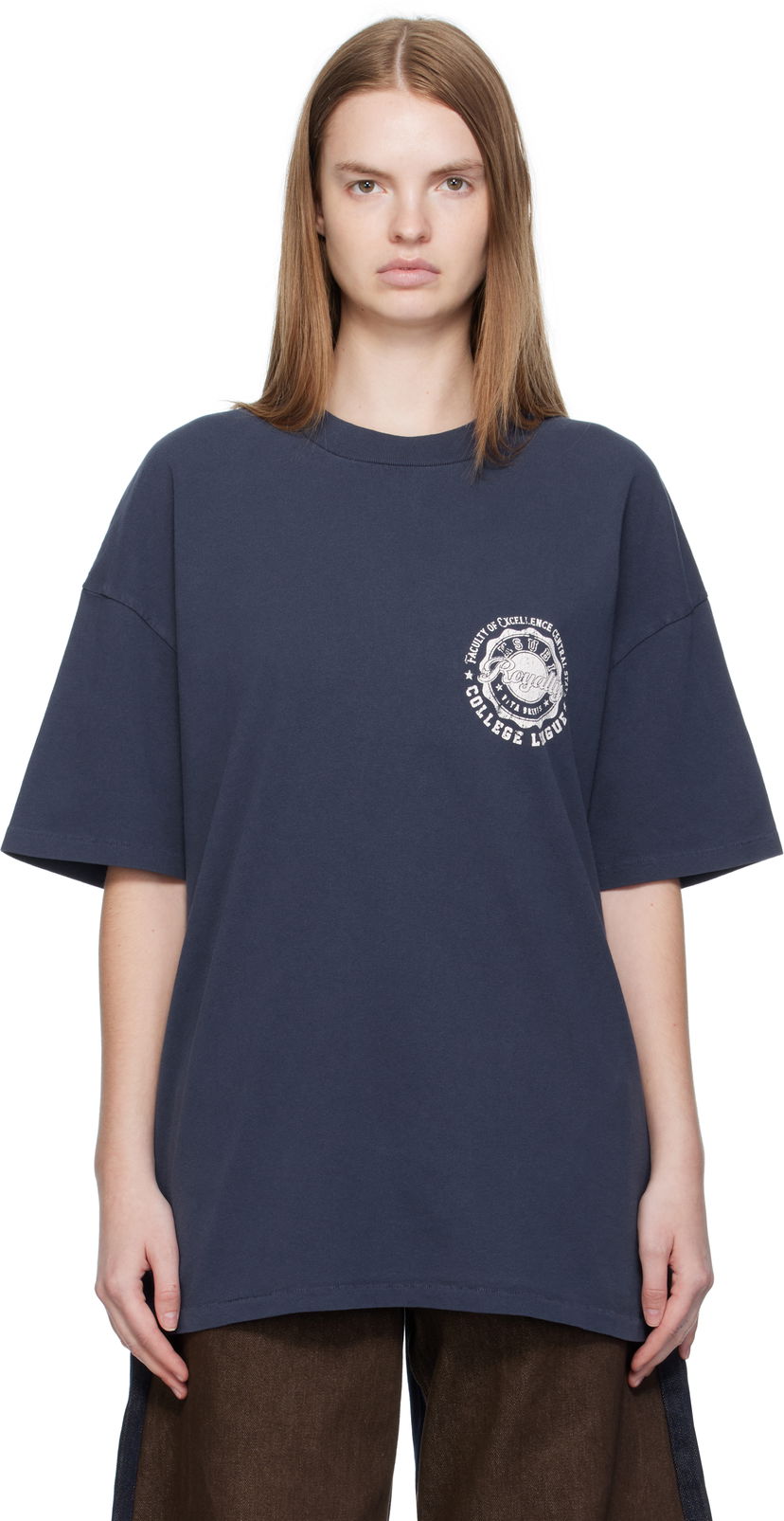 Tričko Ksubi Ksubi Stacks Boyfriend T-Shirt Navy | WFA25TE017