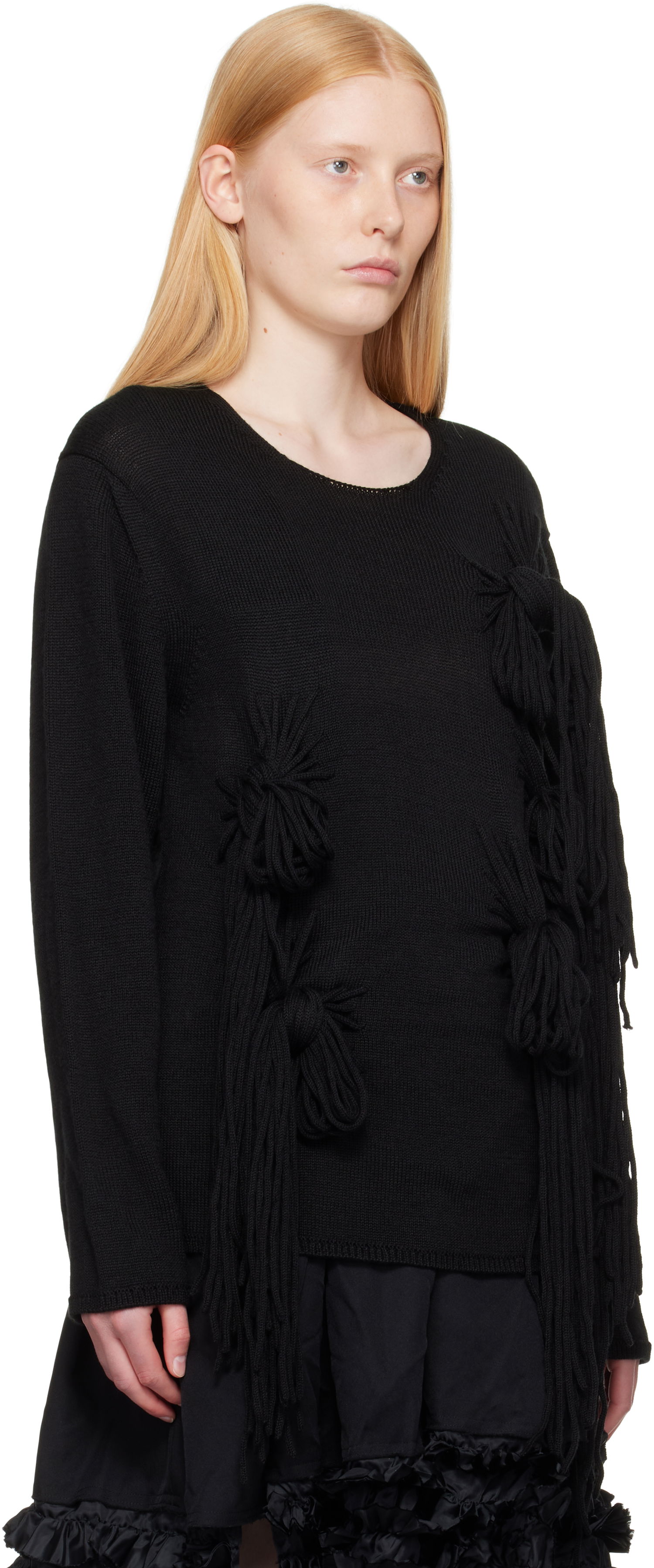 Sveter Comme des Garçons Homme Plus Acrylic Wool Jersey Knot Sweater Čierna | PO-N001-051, 1