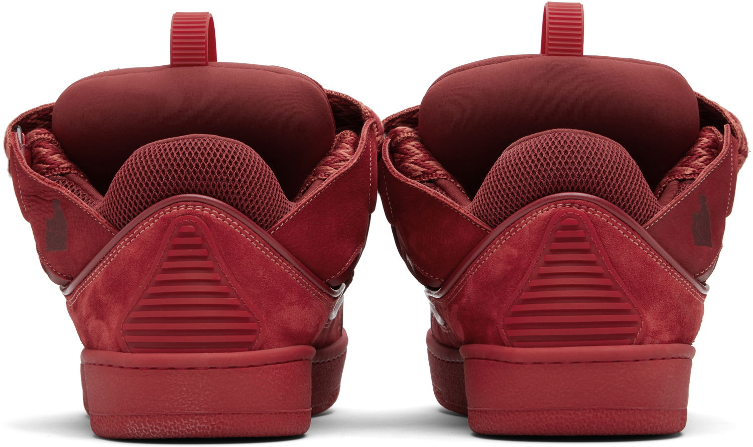 Tenisky a topánky LANVIN Red Curb Leather Sneakers Červená | FU-SKDK12-TOPS-E25, 1