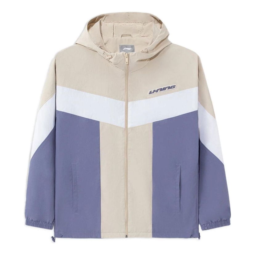 Vetrovka Li-Ning Sports Living Series Colorblock Hooded Jacket Béžová | AFDS033-3