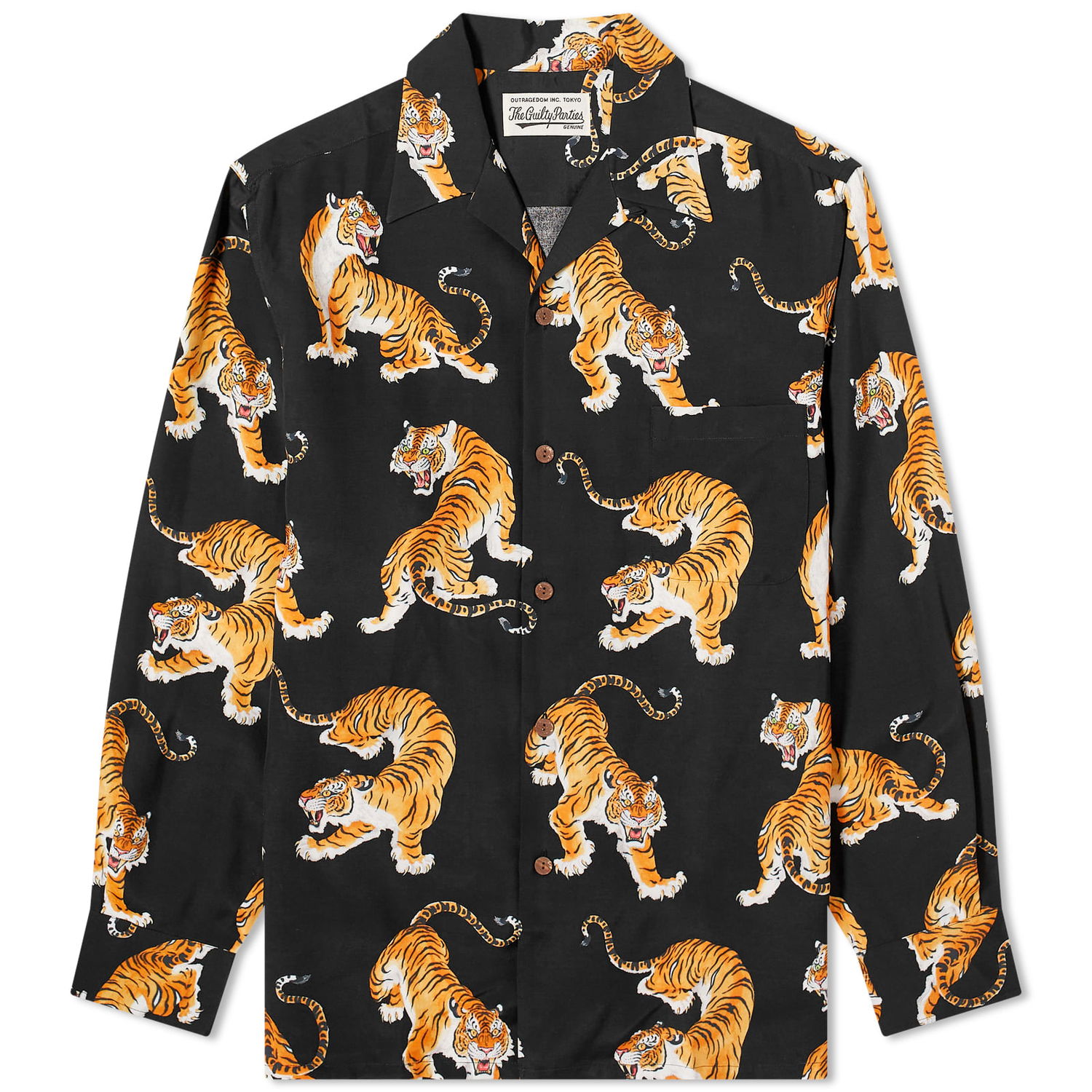 Košeľa WACKO MARIA Tim Lehi Vacation Shirt Čierna | 23FW-WMS-HI03-BLK, 0