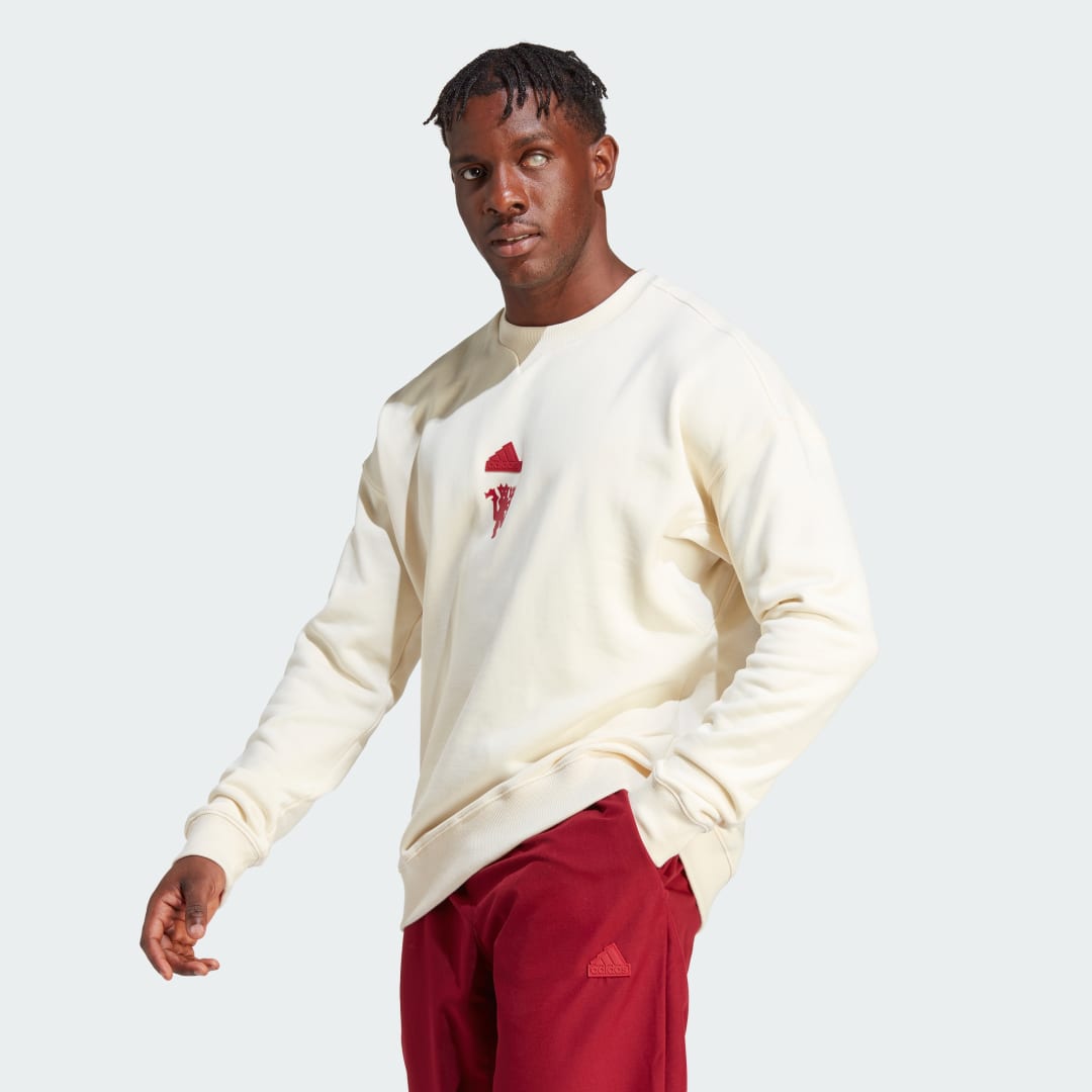 Sveter adidas Originals Manchester United Lifestyler Béžová | IA8547, 1