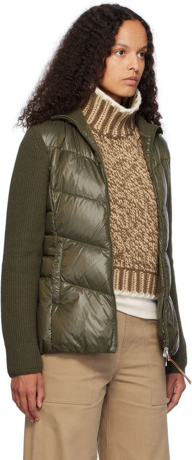 Prešívaná bunda Moncler Moncler Padded Wool Zip-Up Down Cardigan Zelené | J20939B00041M1241, 1