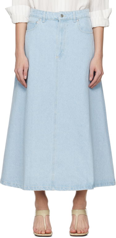Sukňa Nanushka Nanushka Cintia Denim Midi Skirt Modrá | NW25SSSK24152, 0
