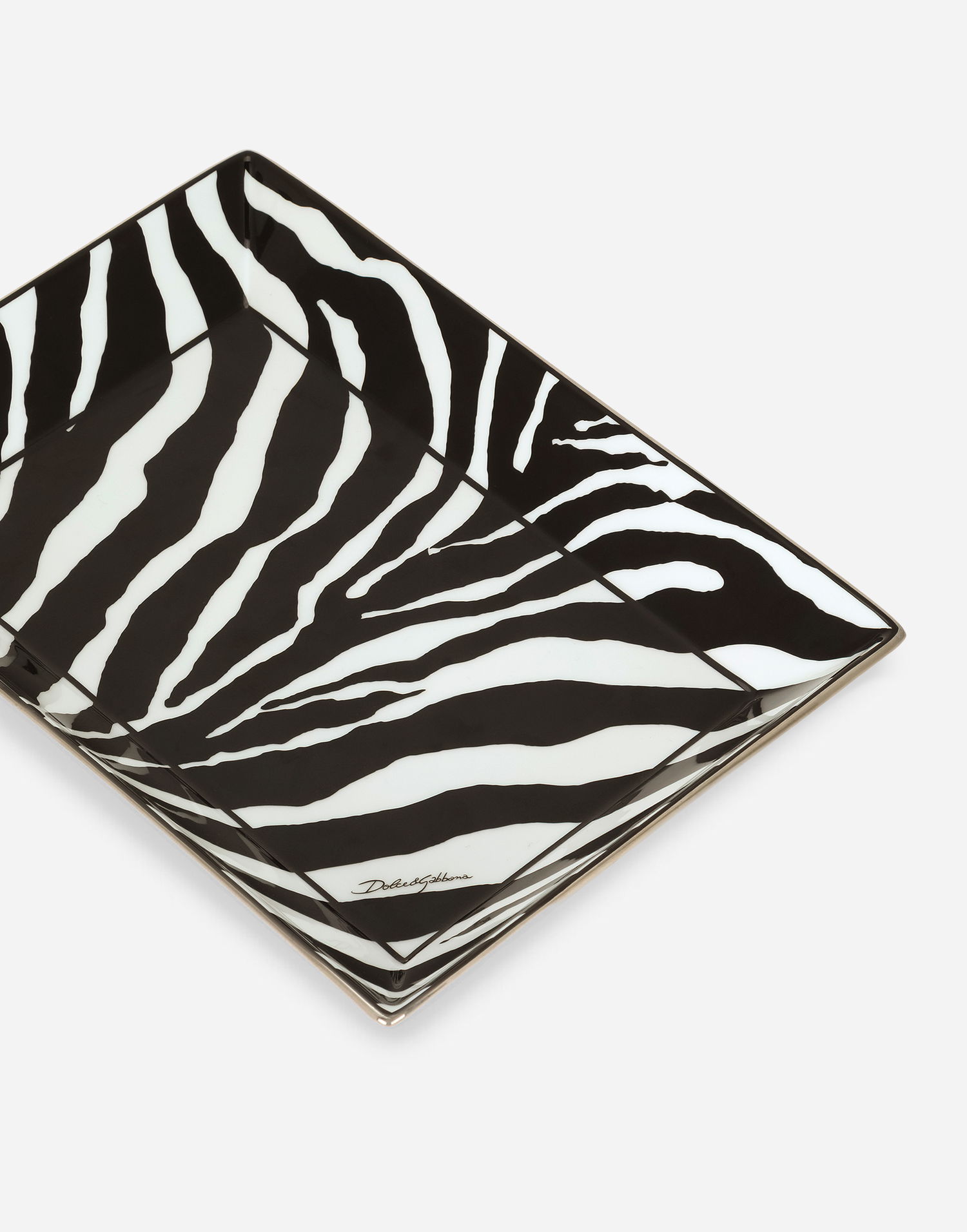 Home decor Dolce & Gabbana Porcelain Zebra Print Trinket Dish Onesize Rôznofarebný | TCC199TCAMJUZ003, 1