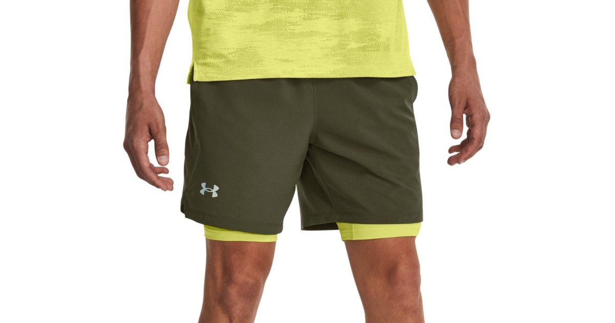 Šortky Under Armour Launch 7'' 2v1 Zelené | 1361497-390, 1