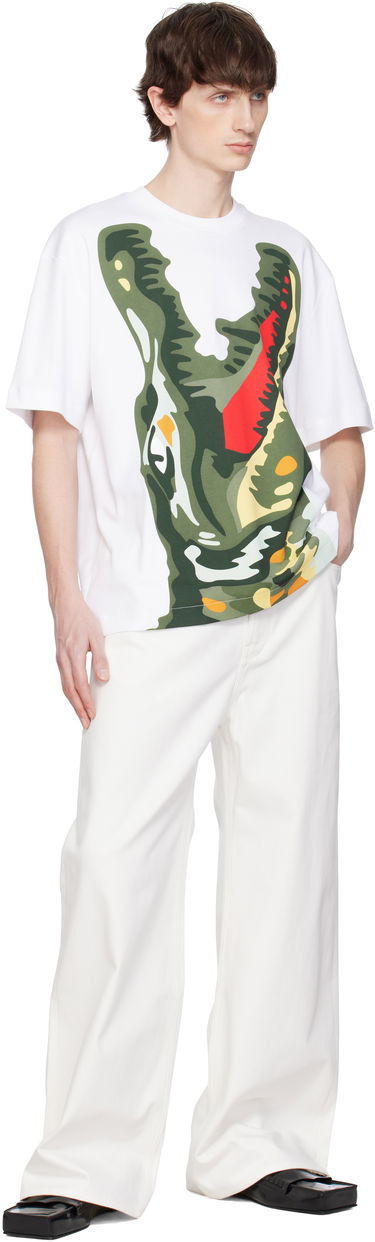 Tričko Lacoste Lacoste Lafayette Graphic T-Shirt Biela | TH6773, 3