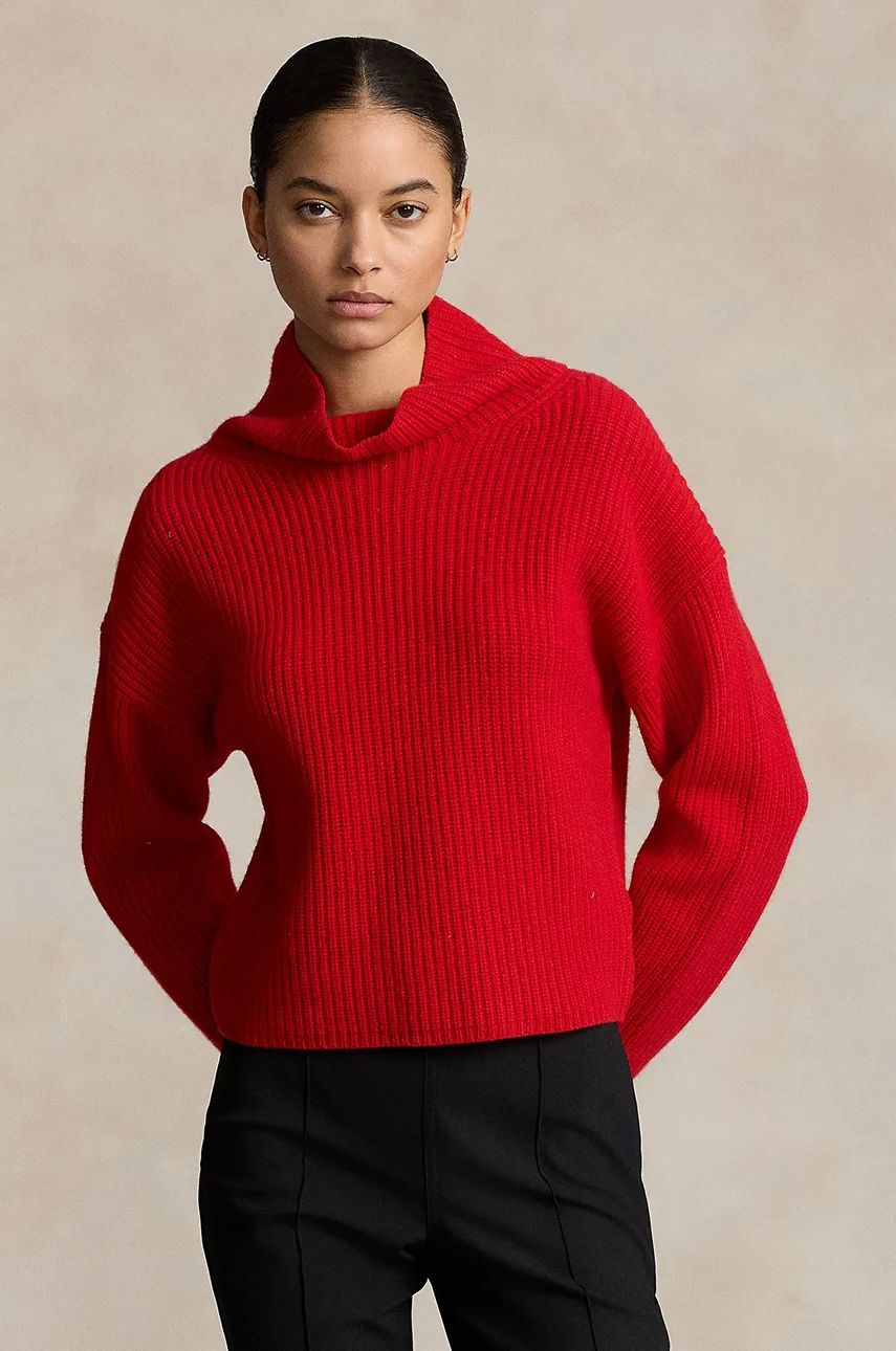 Sveter Polo by Ralph Lauren Wool Turtleneck Sweater Červená | 211910459, 0