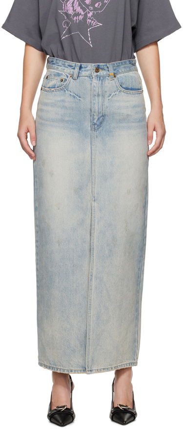 Sukňa We11done We11done Washed Denim Maxi Skirt Modrá | WD-DS2-24-373-W-SK, 0