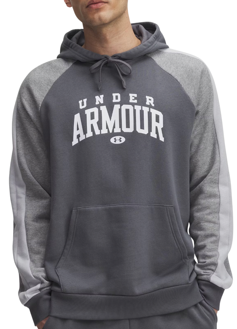 Mikina Under Armour Rival Fleece Color Block Hoodie Šedá | 6003958-025